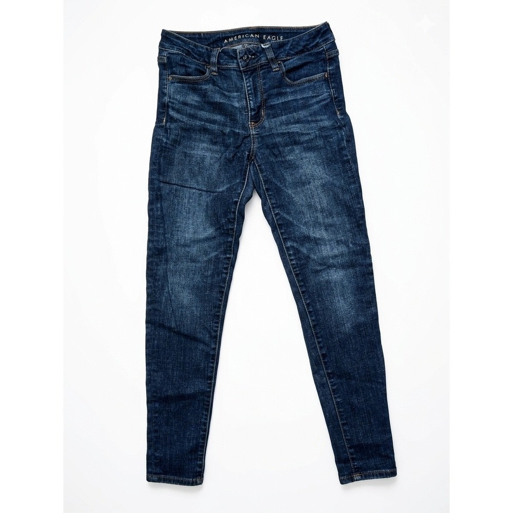 American Eagle Ne(x)t Level Stretch Skinny Jeans Dark Wash Women 4 Short Denim